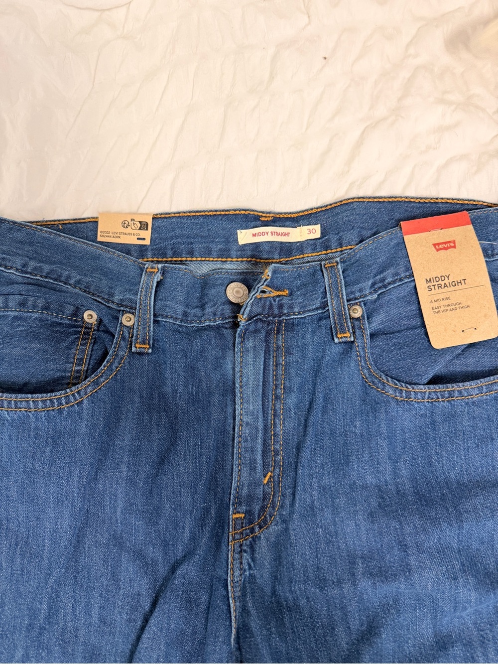 Levi's Middy Straight Woman’s Blue Denim Jeans size 30x30